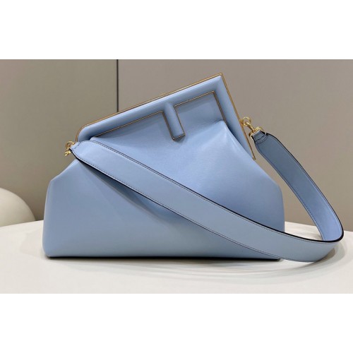 Fendi 8BP127 Fendi First Medium bag in Blue leather Fendi 8BP127 Fendi First Medium bag in Blue leather