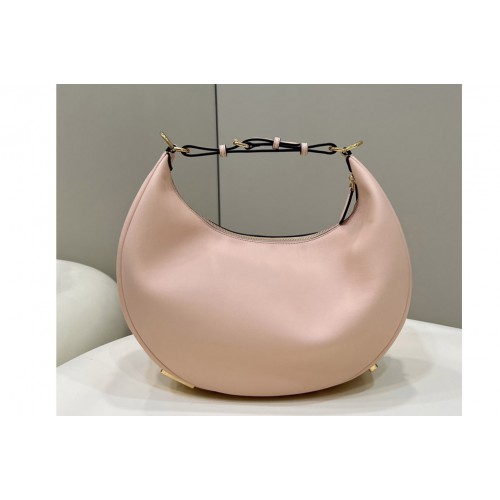 Fendi 8BR799 Fendigraphy Medium hobo Bag in Pink Leather Fendi 8BR799 Fendigraphy Medium hobo Bag in Pink Leather
