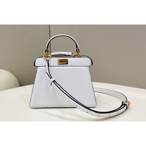 Fendi 8BN335 Peekaboo ISeeU Petite bag in White padded nappa leather Fendi 8BN335 Peekaboo ISeeU Petite bag in White padded nappa leather