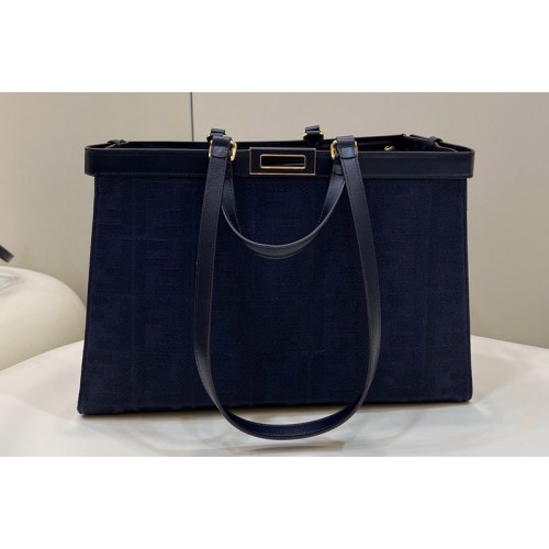 Fendi 8BH374 Medium X-Tote bag in Black canvas FF Fendi 8BH374 Medium X-Tote bag in Black canvas FF