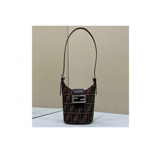 Fendi Mini Vintage shoulder bag in Brown Canvas FF Fendi Mini Vintage shoulder bag in Brown Canvas FF