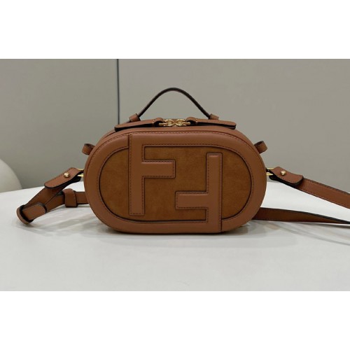 Fendi 8BS058 Mini Camera Case mini-bag in Brown leather and suede Fendi 8BS058 Mini Camera Case mini-bag in Brown leather and suede
