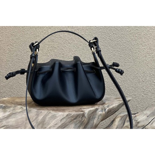Fendi 8BS059 Pomodorino Mini bag in Black Leather Fendi 8BS059 Pomodorino Mini bag in Black Leather