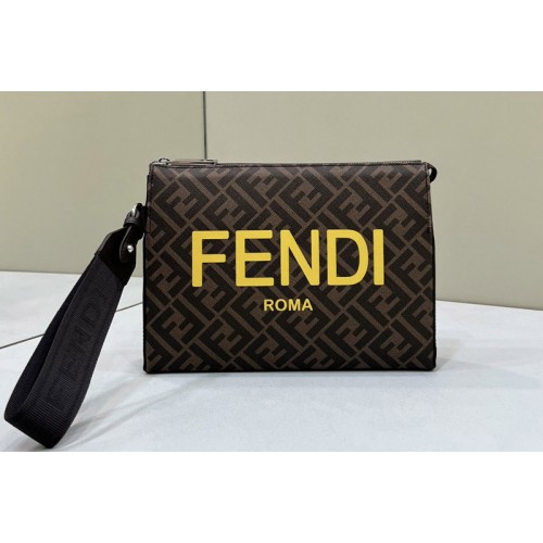 Fendi 7VA664 Fendi Clutch Bag in Brown fabric Fendi 7VA664 Fendi Clutch Bag in Brown fabric