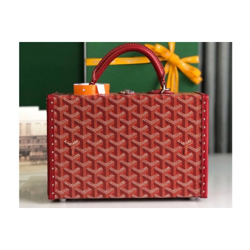 Goyard Grand H�tel Trunk Bag in Red Goyardine Canvas Goyard Grand H�tel Trunk Bag in Red Goyardine Canvas