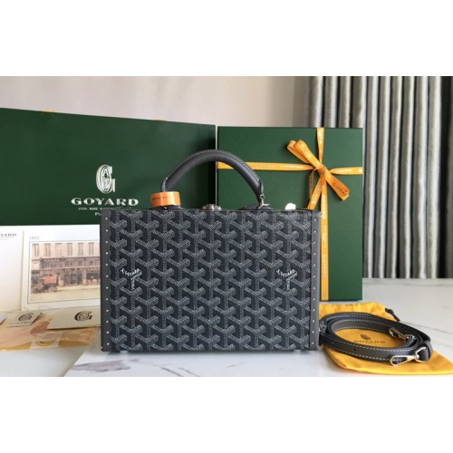 Goyard Grand Hotel Trunk Bag in Black Goyardine Canvas Goyard Grand Hotel Trunk Bag in Black Goyardine Canvas