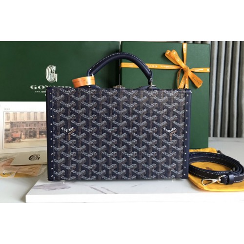 Goyard Grand Hotel Trunk Bag in Navy Blue Goyardine Canvas Goyard Grand Hotel Trunk Bag in Navy Blue Goyardine Canvas