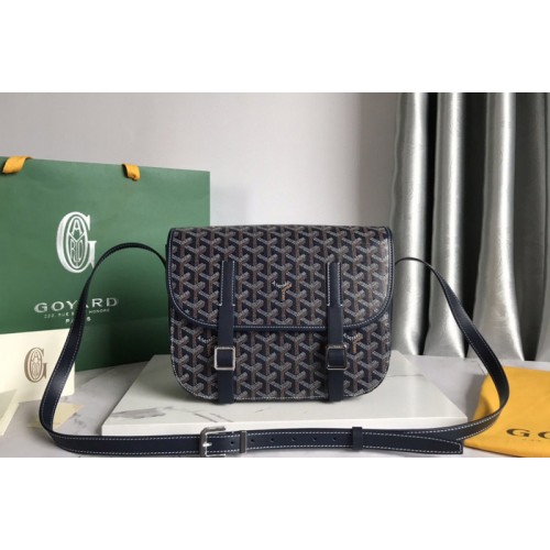 Goyard Belvedere MM bag in Navy Blue Goyardine Canvas Goyard Belvedere MM bag in Navy Blue Goyardine Canvas