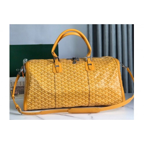 Goyard Boston 50 bag in Yellow Goyardine Canvas Goyard Boston 50 bag in Yellow Goyardine Canvas