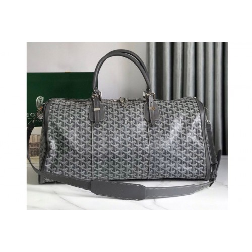 Goyard Boston 50 bag in Gray Goyardine Canvas Goyard Boston 50 bag in Gray Goyardine Canvas