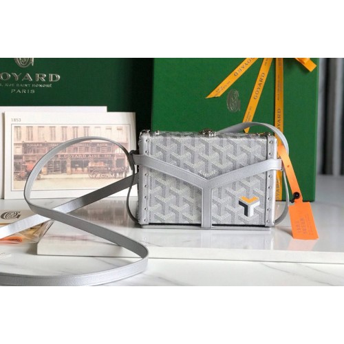 Goyard Minaudiere trunk bag in Gray Goyardine Canvas Goyard Minaudiere trunk bag in Gray Goyardine Canvas