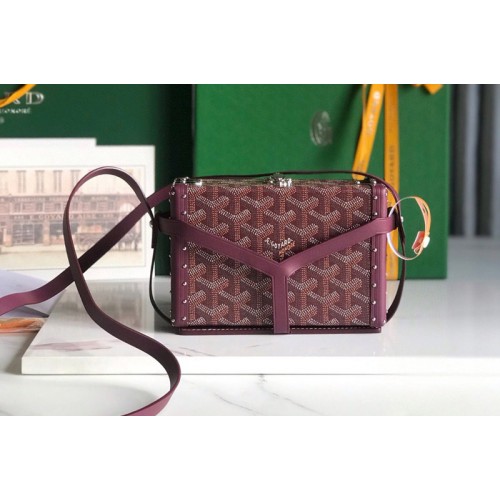 Goyard Minaudiere trunk bag in Burgundy Goyardine Canvas Goyard Minaudiere trunk bag in Burgundy Goyardine Canvas