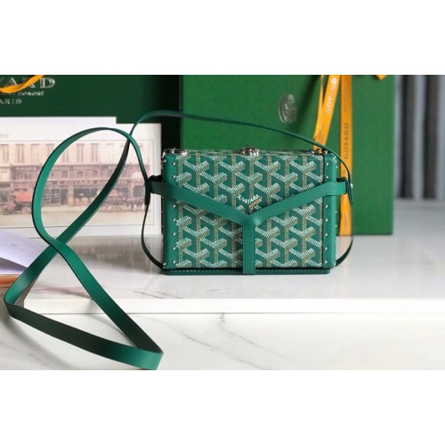 Goyard Minaudiere trunk bag in Green Goyardine Canvas Goyard Minaudiere trunk bag in Green Goyardine Canvas