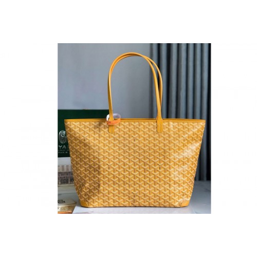 Goyard Artois MM bag in Yellow Goyardine Canvas Goyard Artois MM bag in Yellow Goyardine Canvas