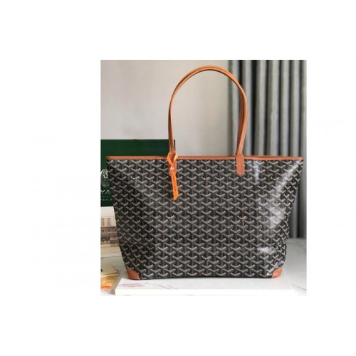 Goyard Artois MM bag in Black/Tan Goyardine Canvas Goyard Artois MM bag in Black/Tan Goyardine Canvas