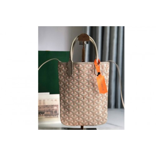 Goyard Poitiers Claire-Voie Bag in Pink Goyardine Canvas Goyard Poitiers Claire-Voie Bag in Pink Goyardine Canvas