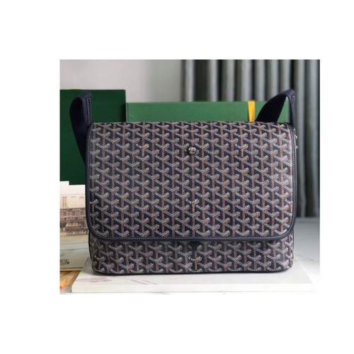 Goyard Capetien messenger bag in Black Goyardine Canvas & Chevroches Calfskin Goyard Capetien messenger bag in Black Goyardine Canvas & Chevroches Calfskin