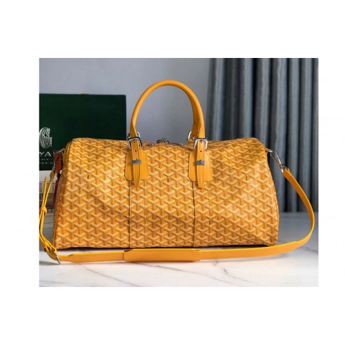 Goyard Boston 45 bag in Yellow Goyardine Canvas Goyard Boston 45 bag in Yellow Goyardine Canvas
