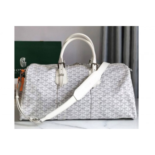 Goyard Boston 45 bag in White Goyardine Canvas Goyard Boston 45 bag in White Goyardine Canvas