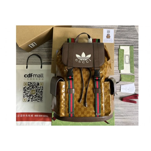 Gucci adidas x Gucci backpack in Beige and brown Crystal canvas Gucci adidas x Gucci backpack in Beige and brown Crystal canvas