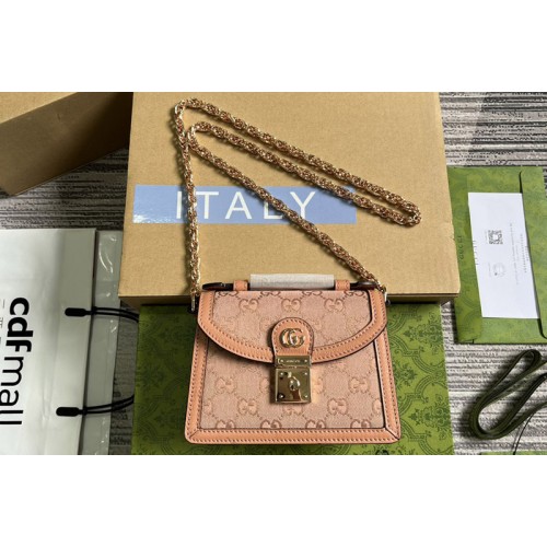 Gucci Ophidia mini shoulder bag in Pink canvas Gucci Ophidia mini shoulder bag in Pink canvas