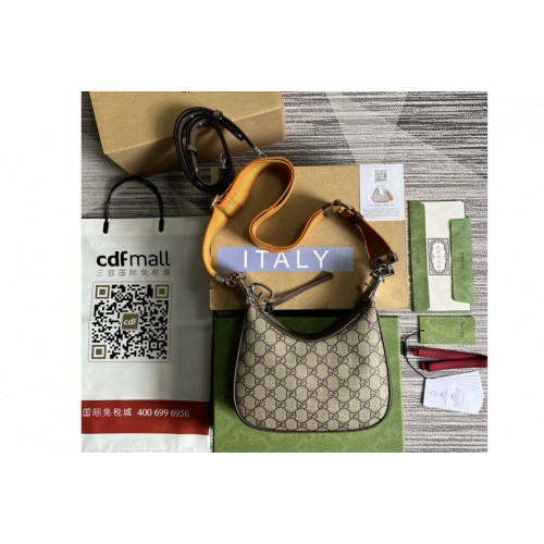 Gucci Attache small shoulder bag in Beige and ebony Supreme canvas Gucci Attache small shoulder bag in Beige and ebony Supreme canvas