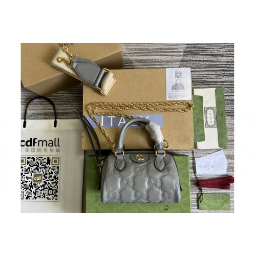 Gucci Matelasse leather mini bag in Gray Matelasse leather Gucci Matelasse leather mini bag in Gray Matelasse leather