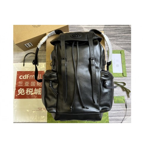 Gucci Backpack With Tonal Double G in Black leather Gucci Backpack With Tonal Double G in Black leather