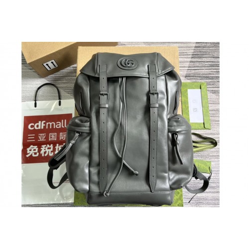 Gucci Backpack With Tonal Double G in Grey leather Gucci Backpack With Tonal Double G in Grey leather