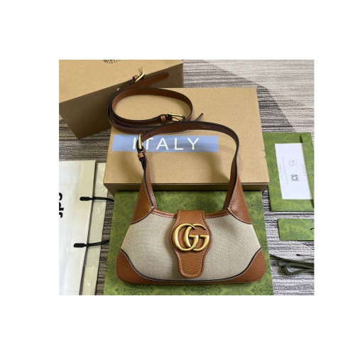 Gucci Aphrodite Small Shoulder Bag in Beige Cotton Gucci Aphrodite Small Shoulder Bag in Beige Cotton
