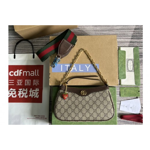 Gucci Ophidia small handbag in Beige and ebony Supreme canvas Gucci Ophidia small handbag in Beige and ebony Supreme canvas
