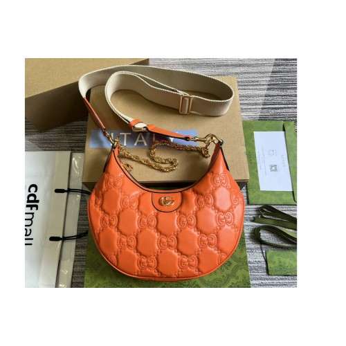 Gucci Matelasse Small Shoulder Bag in Orange Matelasse leather Gucci Matelasse Small Shoulder Bag in Orange Matelasse leather