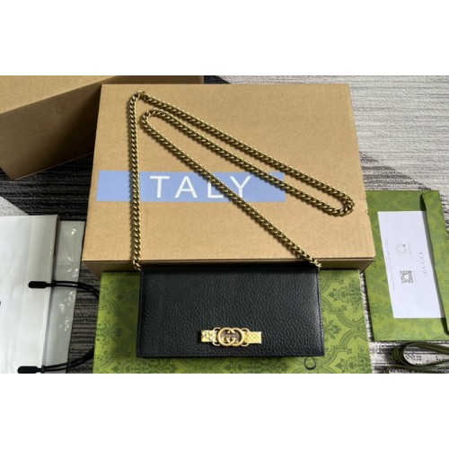 Gucci Chain Wallet With Interlocking G Python Bow Bag in Black leather Gucci Chain Wallet With Interlocking G Python Bow Bag in Black leather