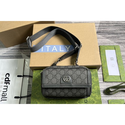 Gucci Ophidia Mini Bag in Grey and black Supreme canvas Gucci Ophidia Mini Bag in Grey and black Supreme canvas