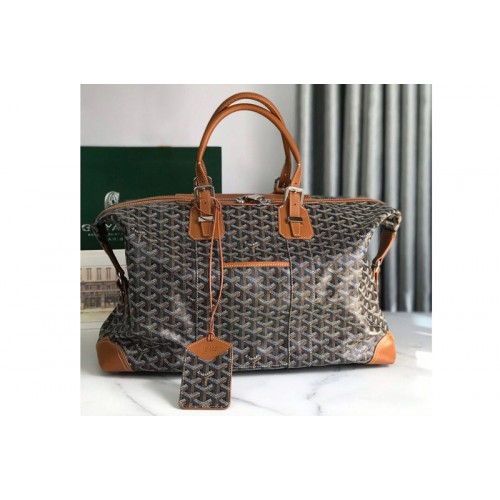 Goyard Bowling 45 bag in Black/Tan Goyardine Canvas & Cervon Calfskin Goyard Bowling 45 bag in Black/Tan Goyardine Canvas & Cervon Calfskin