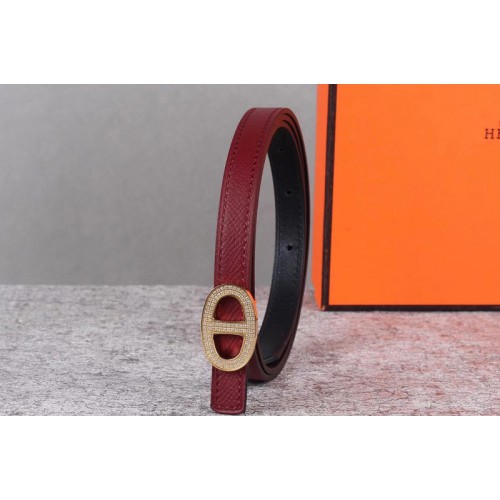Womens Hermes 13mm Mini Athena buckle Reversible belt in Bordeaux Epsom Leather Womens Hermes 13mm Mini Athena buckle Reversible belt in Bordeaux Epsom Leather