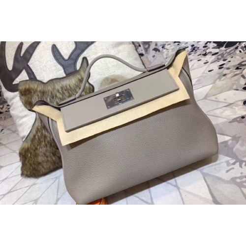 Hermes Kellyw 24cm Original Togo Leather Bags Handmade Grey Hermes Kellyw 24cm Original Togo Leather Bags Handmade Grey