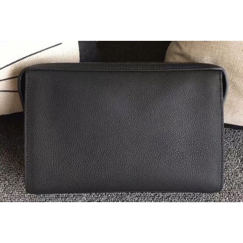 Mens Hermes 24cm Clutch Original Swift Leather Bags Black Mens Hermes 24cm Clutch Original Swift Leather Bags Black