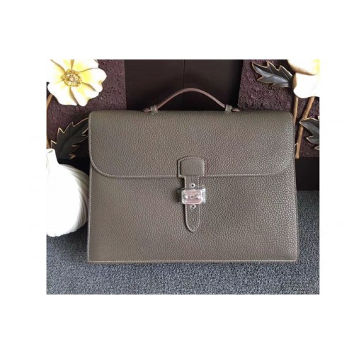 Mens Hermes Sac a Depeches 38cm Briefcases Bags Original Togo Leather Gray Mens Hermes Sac a Depeches 38cm Briefcases Bags Original Togo Leather Gray