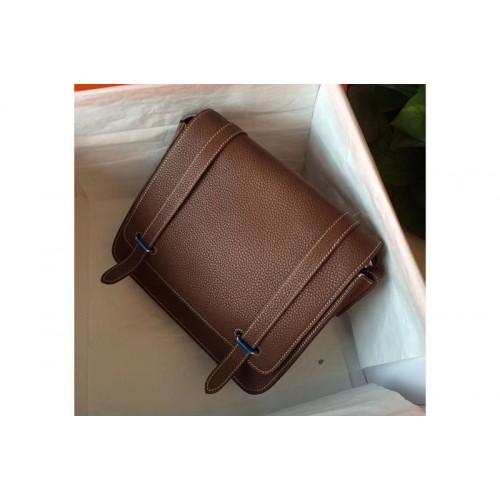 Mens Hermes Steve 28mm Messenger Bags Original Togo Leather Brown Mens Hermes Steve 28mm Messenger Bags Original Togo Leather Brown