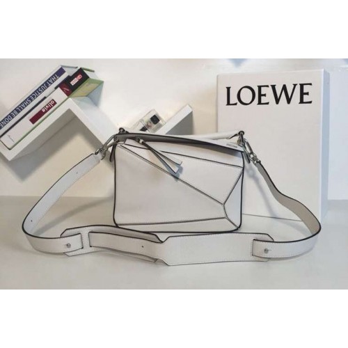 Loewe Puzzle Small Bags Original Calf Leather White Loewe Puzzle Small Bags Original Calf Leather White