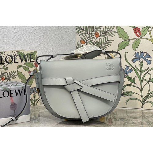 Loewe Mini Gate Dual bag in Grey soft calfskin and jacquard Loewe Mini Gate Dual bag in Grey soft calfskin and jacquard