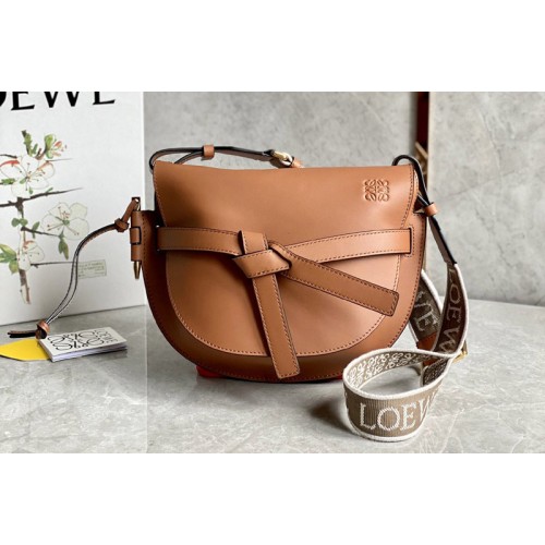 Loewe Mini Gate Dual bag in Brown soft calfskin and jacquard Loewe Mini Gate Dual bag in Brown soft calfskin and jacquard