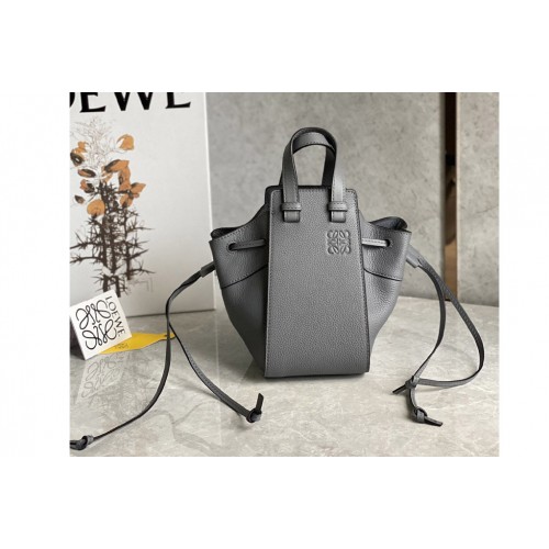 Loewe Mini Hammock drawstring in Grey classic calfskin Loewe Mini Hammock drawstring in Grey classic calfskin