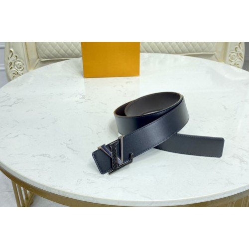 Louis Vuitton M0282V Fancy 40mm reversible belt in Black calf leather With Silver Buckle