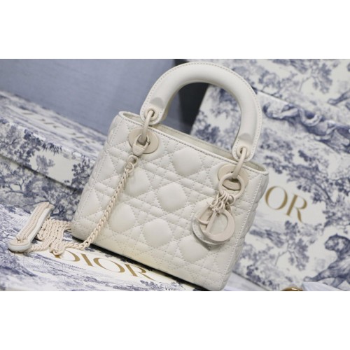 Dior M0505 Mini Lady Dior handbag in Latte Ultramatte Cannage Calfskin Dior M0505 Mini Lady Dior handbag in Latte Ultramatte Cannage Calfskin