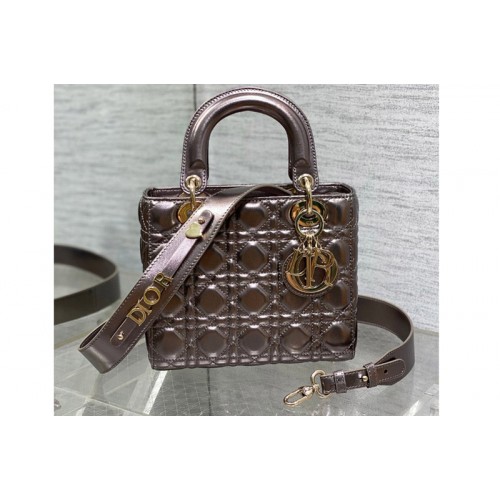 Dior M0538 Christian Dior Small Lady Dior My ABCDior bag in Bronze Cannage Lambskin Dior M0538 Christian Dior Small Lady Dior My ABCDior bag in Bronze Cannage Lambskin