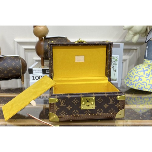 Louis Vuitton M10137 Coffret Tresor 24 Box In Monogram Canvas with Sunflower Louis Vuitton M10137 Coffret Tresor 24 Box In Monogram Canvas with Sunflower