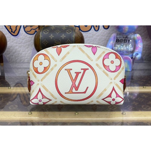 Louis Vuitton M11239 Pochette Cosmetique PM in Coral Monogram Tiles coated canvas Louis Vuitton M11239 Pochette Cosmetique PM in Coral Monogram Tiles coated canvas