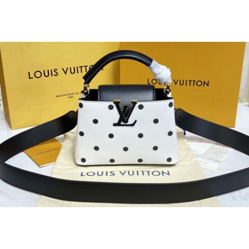 Louis Vuitton M20372 Capucines Mini handbag on Black White Taurillon Calfskin leather Louis Vuitton M20372 Capucines Mini handbag on Black White Taurillon Calfskin leather